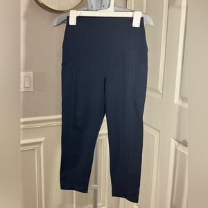 90 Degree By Reflex Dark Blue Cropped Pants